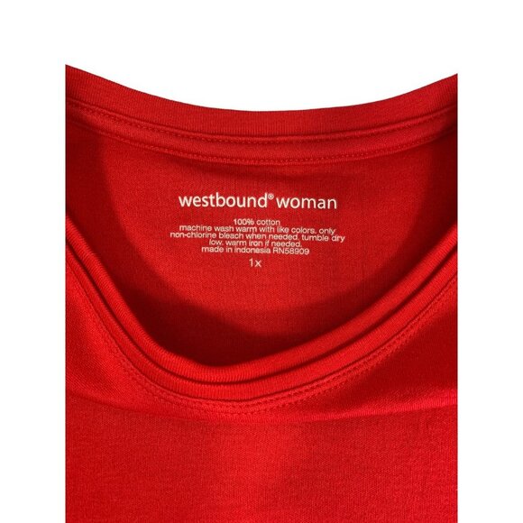 Westbound Women's Cherry Red Long Sleeve Top - Picture 3 of 5